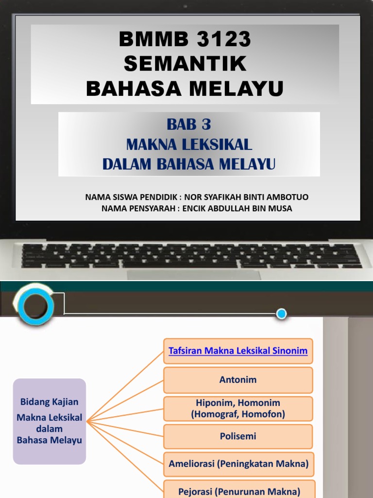Bab 3 Makna Leksikal Dalam Bahasa Melayu Pdf