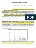 Principio Fundamental Del Conteo & ANOVA