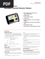 Residual Current Device Testers: RCDT300 Series