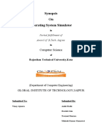 Synopsis On Operating System Simulator: Computer Science