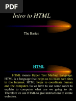 1 Intro To HTML