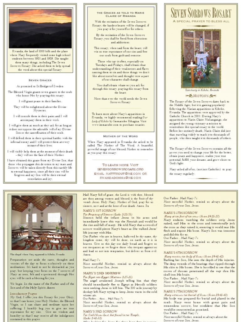 Seven Sorrows Rosary Guide PDF | PDF | Rosary | Mary, Mother Of Jesus