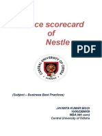 Balance Scorecard of Nestle: A Report On