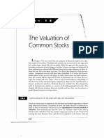 Valuation of Common Stocks Using Dividend Discount Models