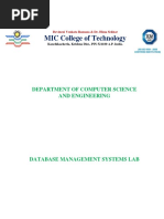 Dbms Lab Manual