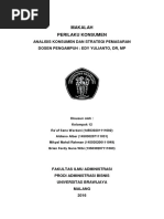Download Analisis Konsumen Dan Strategi Pemasaran by Sirauph Wardhani II SN371932827 doc pdf