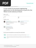 A Case Study of Concurrent Engineering Application On The Development of Parts For The White Goods Industry in Brazil