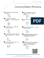 Subject Pronoun Vs Object Pronoun Grammar Quiz 0