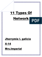 11 Types of Network: Jherrymie L. Galicia X-14 Mrs - Imperial