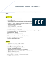 Speaking: PTE-A Exam-Common Mistakes That Ruin Your Overall PTE Score