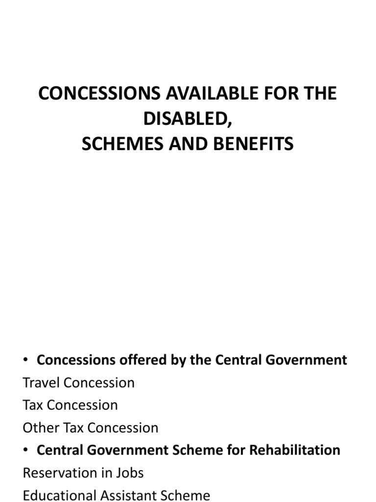 Concessions Available For The Disabled PDF Apprenticeship Tax