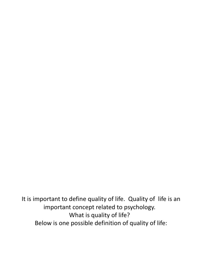 1.1 Overview of Psychosocial Development Wellbeing and Quality of Life ...
