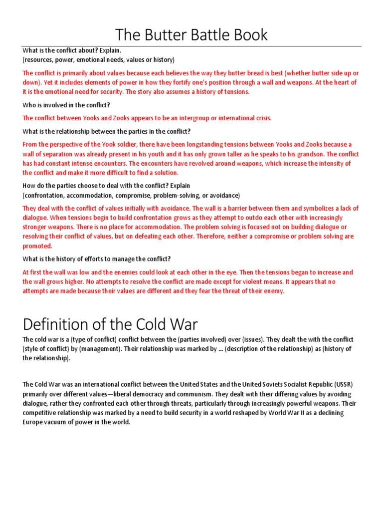 The Butter Battle Book PDF Cold War Soviet Union