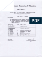 Date Sheet LL.M a-2016