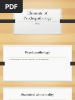 Elements of Psychopathology