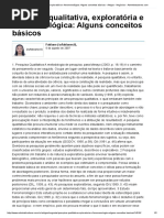 Pesquisa Qualitativa, Exploratória e Fenomenológica_ Alguns Conceitos Básicos - Artigos - Negócios - Administradores