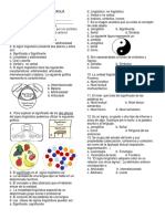 Examen sobre los conceptos básicos del signo lingüístico