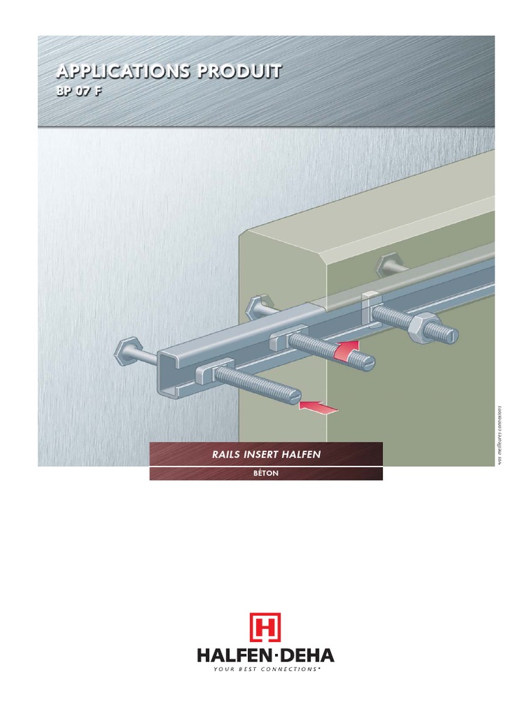 Rails Insert Halfen : Fixation Efficace | PDF | Bâtiment (construction ...