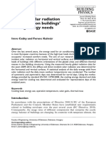 Effects of Solar Radiation Assimetry On Building Cooling Demand