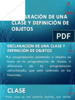 Java (8) Declaración de Una Clase y Definición de Objetos