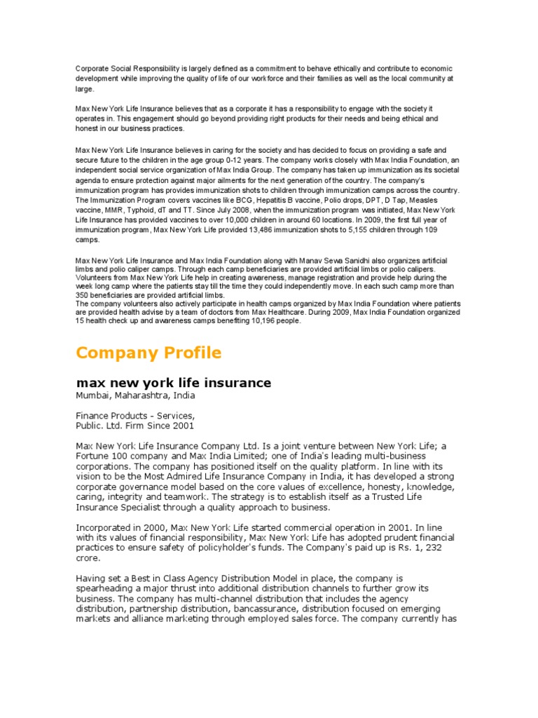 CSR & Insurance Initiatives | PDF | Insurance | Vaccines