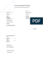 Tool 1:for Post Operating Room Nursing: Part (A) : Personal and Back Ground Data Sheet