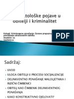 Sociopatološke Pojave U Obitelji I Kriminalitet