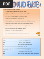 Conditional Mix Rewrites Grammar Drills Sentence Transformation Rephrasing 74778