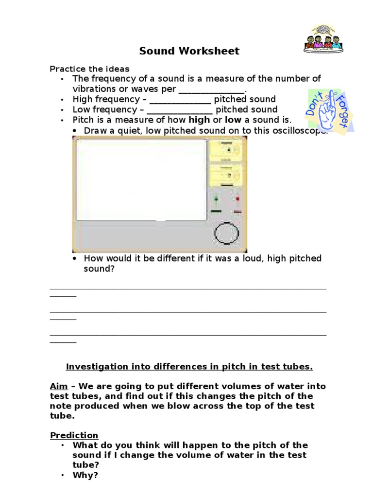 Sound Worksheet