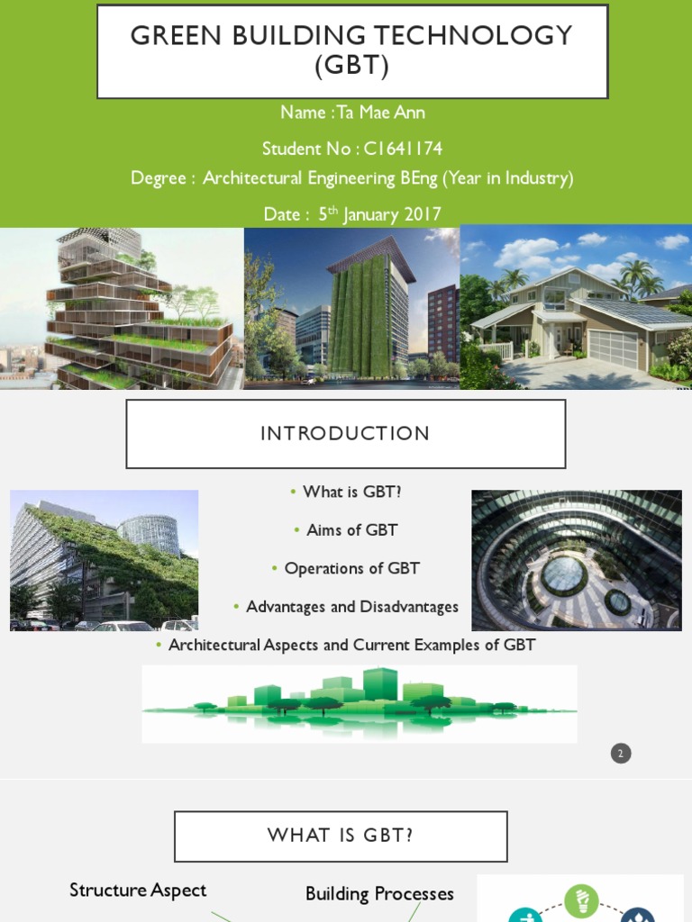 Overview of Green Building Technology | PDF | Green Building ...