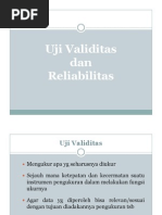 Uji Validitas Dan Reliabilitas