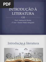 INTRODUÇÃO À LITERATURA Texto Literário e Não Literário