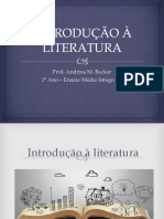 INTRODUÇÃO À LITERATURA Texto Literário e Não Literário