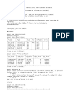 Procedimientos SQL para tablas de Base de Datos