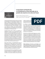 Compulsión de Repetición. La Transferencia Como Derivado de La Pulsión de Muerte en La Obra de Freud