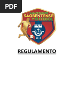 Regulamento - Campeonato Sãobentense de Futebol - 2018