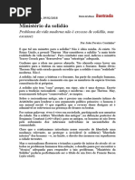 Ministério Da Solidão, Por João Pereira Coutinho