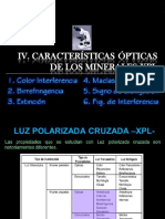 IV. Caracteristicas Opticas en XPL