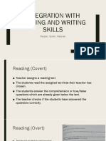 Integration With Reading and Writing Skills