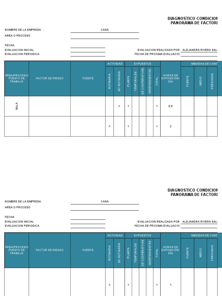 Matriz de Riesgos Del Hogar | PDF