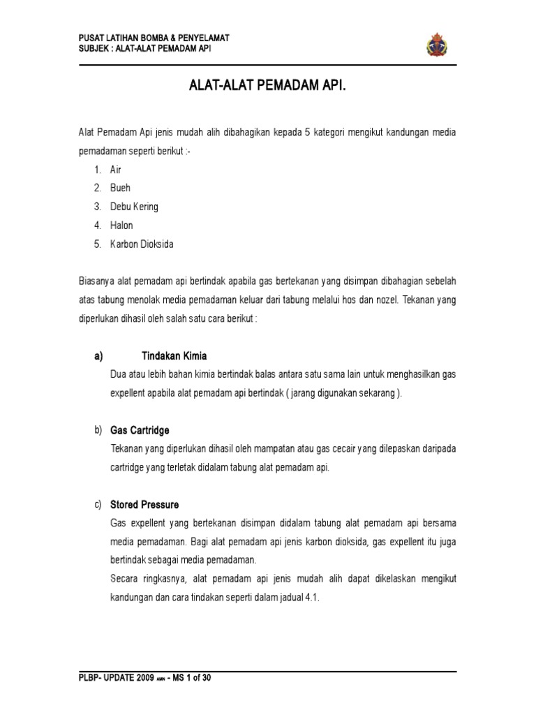 Alat-Alat Pemadam API  PDF