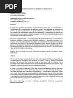 Gestion Tecnologica y Desarrollo Tecnologico