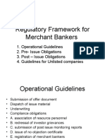 Regulatory Framework For Merchant Bankers