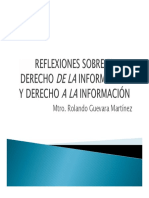 Reflexiones Derecho de La Información