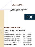 Analisis Usaha Tani Jagung