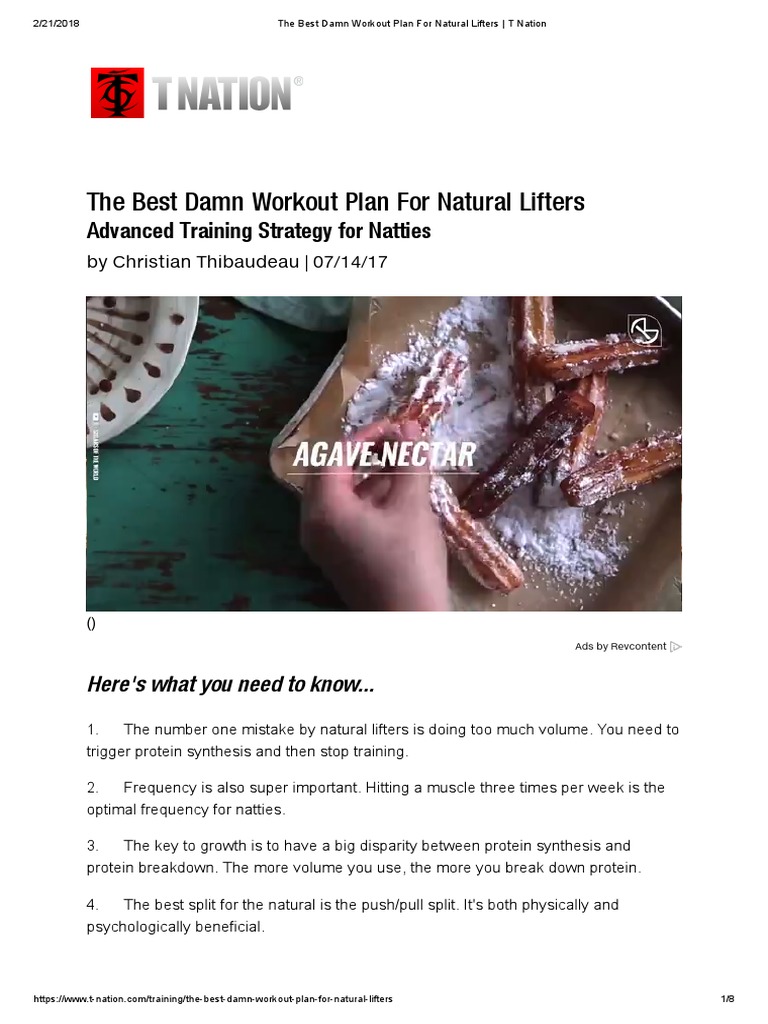 The Best Damn Workout Plan For Natural Lifters T Nation PDF