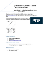 Aprende trazos inclinados para niños