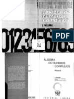 Álgebra de Números Complejos Selección de Problemas Resueltos - J. Williams (Limusa) PDF