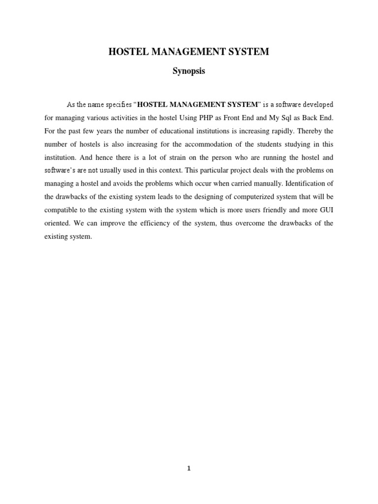 Hostel Management System Overview | PDF | Hostel | Usability