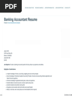 Banking Accountant Resume Sample – Best Format • Great Sample Resume